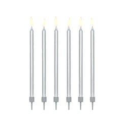 PartyDeco SCD-1-018ME bougie et bougie magique Argent 12 pièce(s)