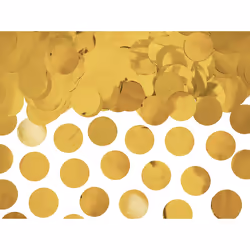 PartyDeco KONS45-019, Canon à confettis, Or, 1 couleurs, Cercle, Feuille, Soirée à thème