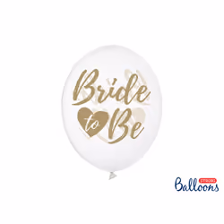 PartyDeco SB14C-205-099G-6, Ballon-jouet, Latex, Or, Transparent, Ovale, 30 cm, 6 pièce(s)