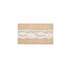 Ruban en jute et dentelle naturelle