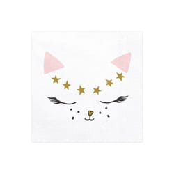 PartyDeco SP33-50 serviette et serviette de table en papier Noir, Or, Rose, Blanc 20 pièce(s)