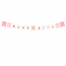 PartyDeco GRL60, Banderole en tissu, Multicolore, 150 mm, 175 mm, 130 mm, 205 mm