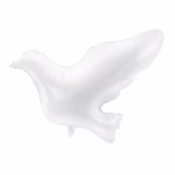 PartyDeco FB18-008-KARTON, Ballon-jouet, Feuille, Blanc, Soirée à thème, Chiffre, 770 mm