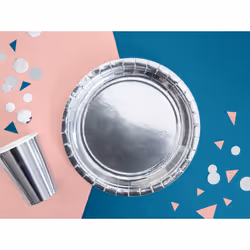 PartyDeco TPP36-018ME Ustensile jetable Assiette