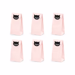 PartyDeco TNS11, Sac repas, Enfant, Rose, Papier, Image, Rectangulaire