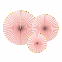 PartyDeco RPK20-081J-KARTON, Décoration, Or, Rose, Universel, Mur, 400 mm, 400 mm