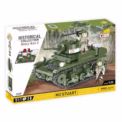Jeu de construction - COBI - M3 Stuart - 511 éléments - 2 figurines - Vert