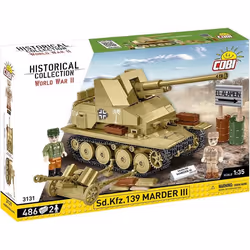 Jeu de construction - COBI - Sd.Kfz.139 Marder III - 486 briques - 2 figurines - Marron