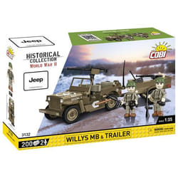 Jeu de construction - COBI - Willys MB & Trailer - 200 éléments - 2 figurines - Marron