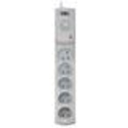 Bloc multiprises - KEL - 5 prises - 2 ports USB - 5m - 10A - Noir
