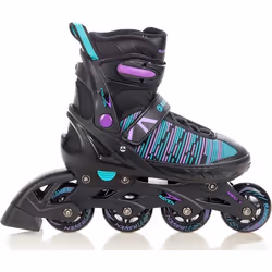 Roller en ligne ajustable - RAVEN - Cande - Noir/menthe/violet - Mixte - Polycarbonate