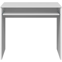Pegane - Bureau d'ordinateur avec plateau amovible coloris Blanc Artic - hauteur 79 x longueur 90 x profondeur 54 cm