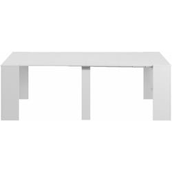 Table à manger extensible coloris Blanc - Profondeur 90 x Hauteur 78 x longueur 51-237 cm
