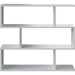 Bibliothèque étagère basse coloris Blanc - longueur 110 x Hauteur 97 x Profondeur 24 cm
