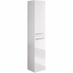 Colonne Salle de bain suspendue avec 2 portes coloris blanc laqué - 150 x 30 x 25 cm