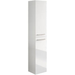 Colonne Salle de bain suspendue avec 2 portes coloris blanc laqué - 150 x 30 x 25 cm