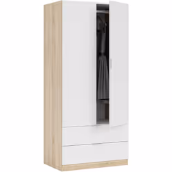 L'armoire au design soigné confère à votre pièce une note de douceur et de modernité. Vous apprécierez sa grande penderie et  ...