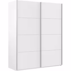Armoire avec 2 portes coulissantes coloris blanc artik - Longueur 150 x Profondeur 60 x Hauteur 200 cm
