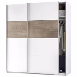 Cette armoire avec 2 portes coulissantes idéale pour la chambre, le dressing ou la pièce d'appoint, très élégante et discrète ...