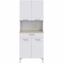 L'armoire de cuisine auxiliaire haute est composée de 4 portes, à l'intérieur desquelles se trouve une étagère pour faciliter ...