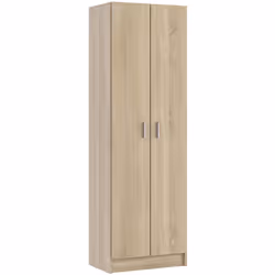 Armoire avec 2 portes en mélamine coloris Chêne canadian. Il garantira un rangement optimal. Meuble très tendance et pratique ...