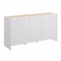 Buffet 3 portes coloris blanc -naturel - Longueur 138 x Hauteur 76 x Profondeur 42 cm