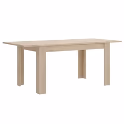 Table de salon extensible coloris naturel - Longueur 140-190 x Hauteur 77 x Profondeur 90 cm