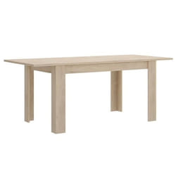 Table de salon extensible coloris naturel - Longueur 140-190 x Hauteur 77 x Profondeur 90 cm