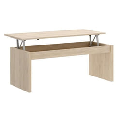 Table basse modulable coloris naturel - Longueur 102 x Profondeur 50 x Hauteur 43 cm