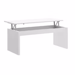 Table basse modulable coloris blanc brillant - Longueur 102 x Profondeur 50 x Hauteur 43 cm