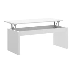 Table basse modulable coloris blanc brillant - Longueur 102 x Profondeur 50 x Hauteur 43 cm