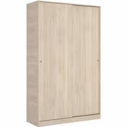 Armoire à portes coulissantes coloris naturel - Longueur 120 x Profondeur 50 x Hauteur 204 cm