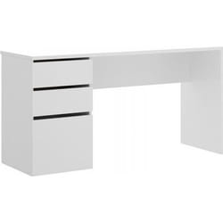 Bureau Réversible coloris blanc brillant - Longueur 139 x Profondeur 60 x Hauteur 75 cm