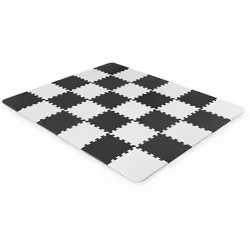 Kinderkraft Luno, Tapis de jeux pour bébé, mousse, Noir, Blanc