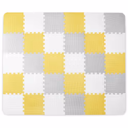 Kinderkraft LUNO Tapis pour salle de jeux Jaune Tissu Carré - Vue supplémentaire 4