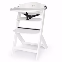 Kinderkraft KKKENOCWHT0000, Chaise haute Booster, Siège rigide, Blanc, Monochromatique, 3 points, Métal