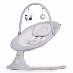 Transat-balancelle électrique Kinderkraft LULI - De la naissance à 6 mois - 5 Modes de Vibration - Gris