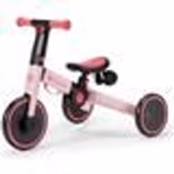 Tricycle 3 en 1 Kinderkraft 4TRIKE - Rose - Pour enfants de 1 à 5 ans - Pliable et évolutif