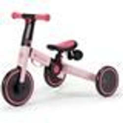 Tricycle 3 en 1 Kinderkraft 4TRIKE - Rose - Pour enfants de 1 à 5 ans - Pliable et évolutif