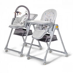 Kinderkraft LASTREE Chaise haute Booster Siège rembourré Gris