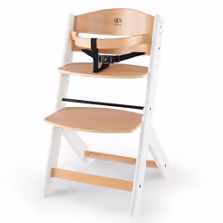 Kinderkraft ENOCK Chaise haute Booster Siège rigide Blanc, Bois