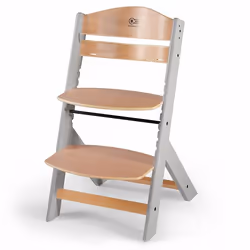 Kinderkraft ENOCK Chaise haute Booster Siège rigide Gris, Bois