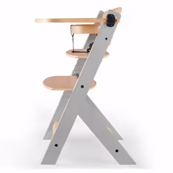 Kinderkraft ENOCK Chaise haute Booster Siège rigide Gris, Bois - Vue supplémentaire 4