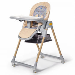 Kinderkraft LASTREE Chaise haute Booster Siège rembourré Beige