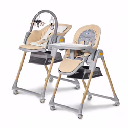 Kinderkraft LASTREE Chaise haute Booster Siège rembourré Beige