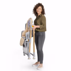 Kinderkraft LASTREE Chaise haute Booster Siège rembourré Beige - Vue supplémentaire 4