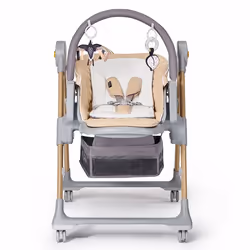 Kinderkraft LASTREE Chaise haute Booster Siège rembourré Beige - Vue supplémentaire 7
