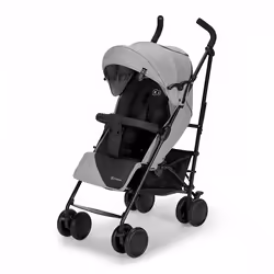Kinderkraft SIESTA GREY, Ciel de lit, Poussette classique, unisexe, Roues pleines, Pliable, Gris