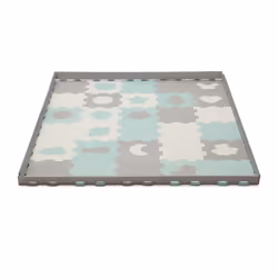 Kinderkraft LUNO SHAPES mousse Gris, Couleur menthe, Blanc Tapis de jeux pour bébé