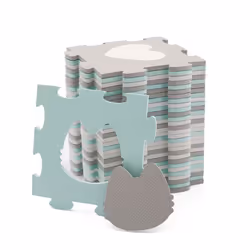 Kinderkraft LUNO SHAPES mousse Gris, Couleur menthe, Blanc Tapis de jeux pour bébé